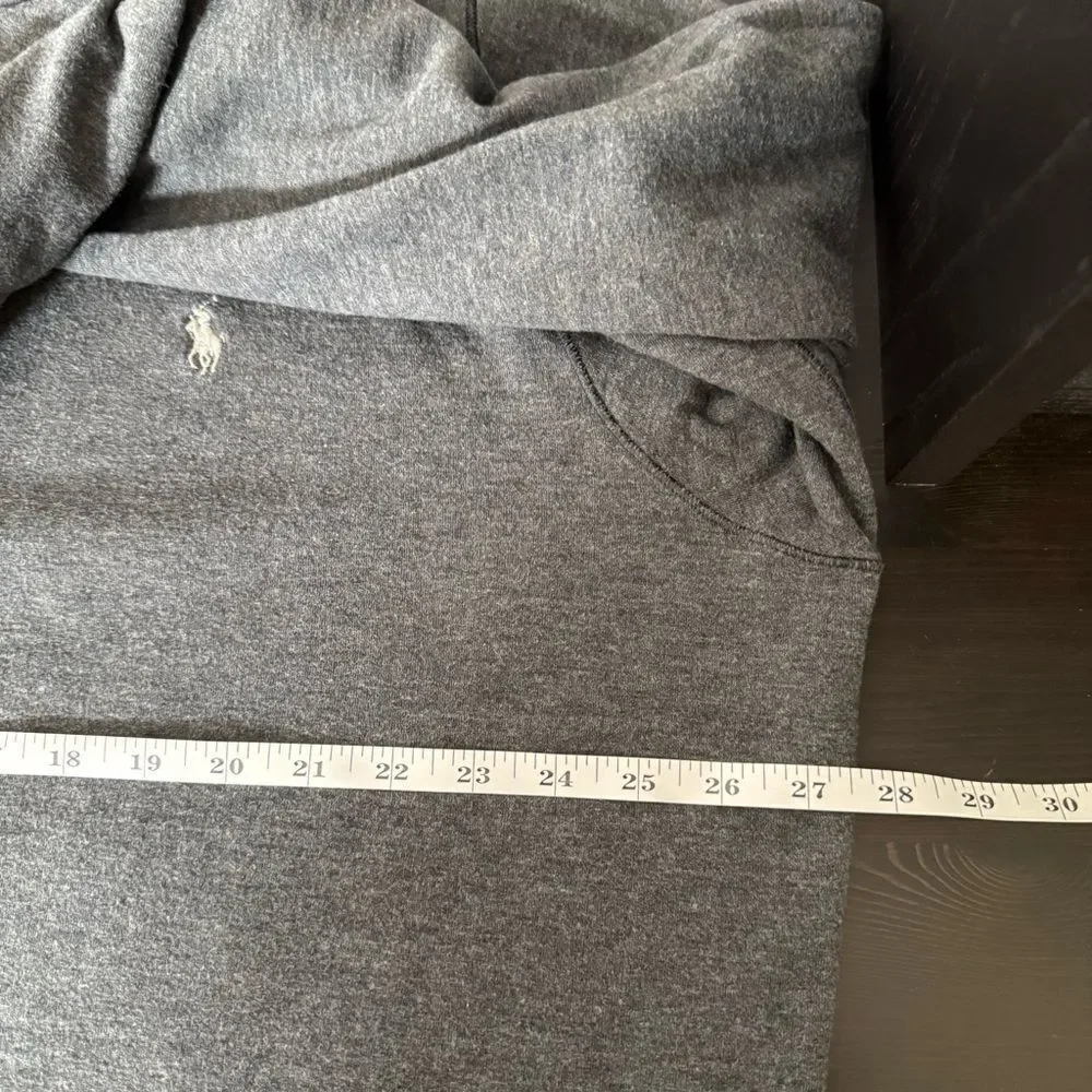 Polo Ralph Lauren Sweater Mens Sz XXL Gray Performance 1/4 Zip Mock Neck Preppy